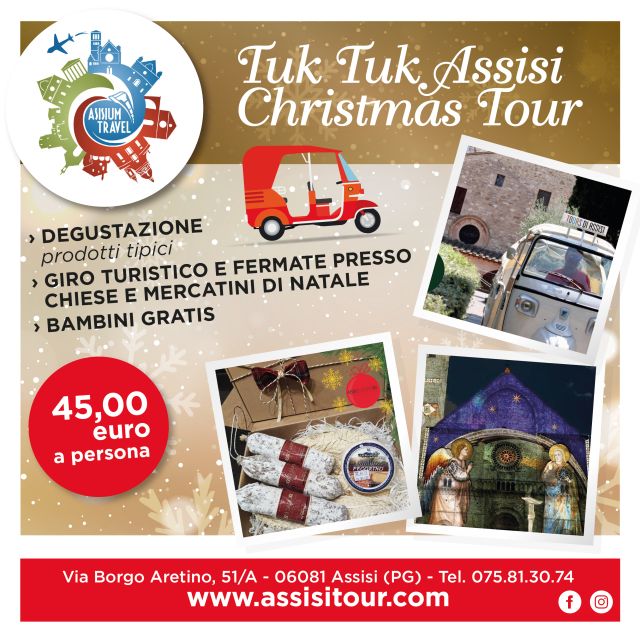 Assisi: Panoramic Tuk Tuk Tour - Starting with Santa Chiara and the lower side of town
