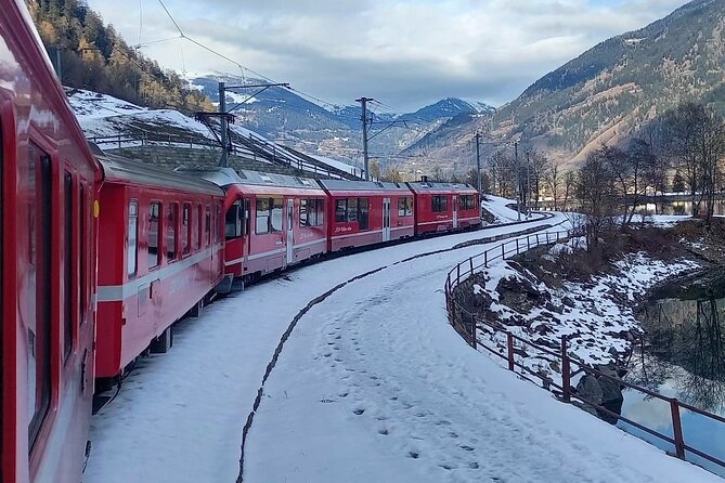 Bernina Red Train, Swiss Alps & St Moritz From Milan - The train ride from St. Moritz to Tirano