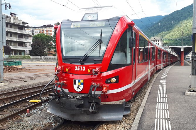 Bernina Red Train, Swiss Alps & St Moritz From Milan - Tirano and the long return to Milan