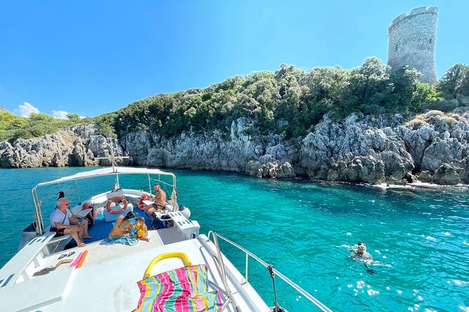 Boat excursion to Gaeta with a stop for swimming and snorkeling 2 HOURS - Castello Angioino from the sea