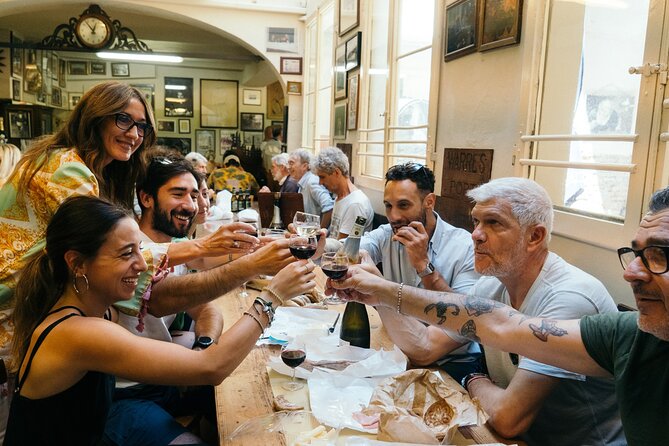 Bologna gastronomic experience with a local - Cold cuts, cheese, bread, and wine at an old osteria