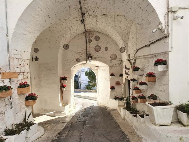 Brindisi: Alberobello, Locorotondo & Ostuni Tour with Brunch - Locorotondo: a hilltop circle of white streets