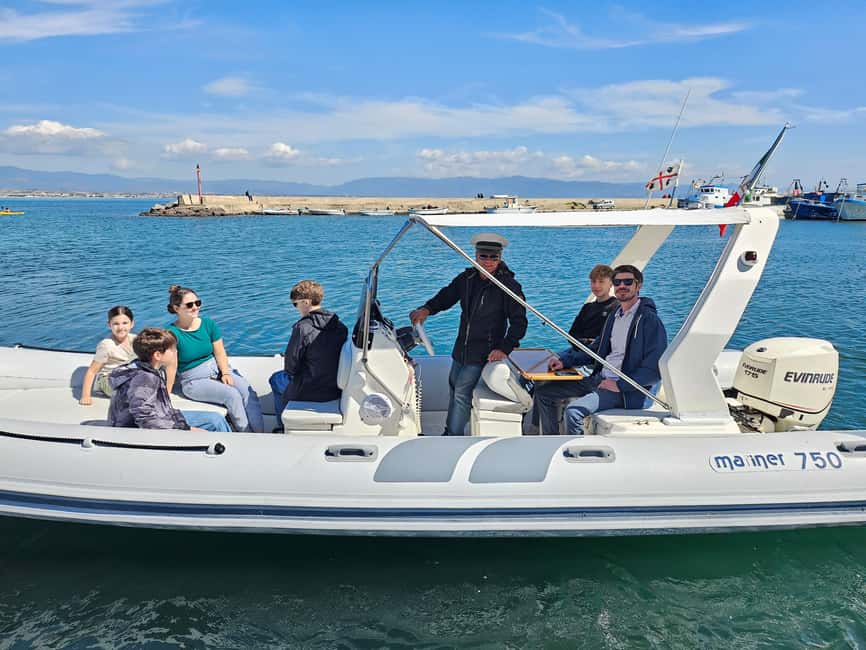 Cagliari:devil's saddle big cruise by boat drink & snack - Setting out from Marina Piccola