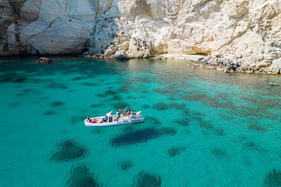 Cagliari: Zodiac Boat Tour, 3-4 SwimStops, Wine & Snorkeling - Leaving Marina Piccola for Poetto