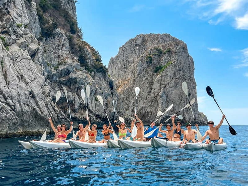 Capri: Caves and Beaches Kayaking Tour with GoPro Photos - Cruising along the Capri coast near Via Krupp