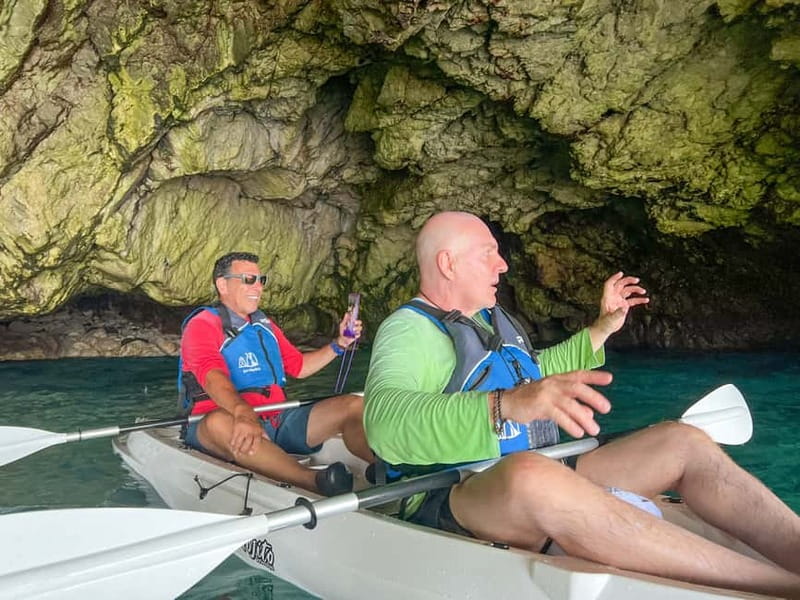 Capri: Caves and Beaches Kayaking Tour with GoPro Photos - Entering the Cave of the Water