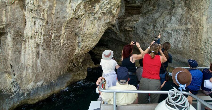 Capri: Island Sightseeing Tour with Blue Grotto Stop - Leaving Marina Grande for Capri’s cliffs