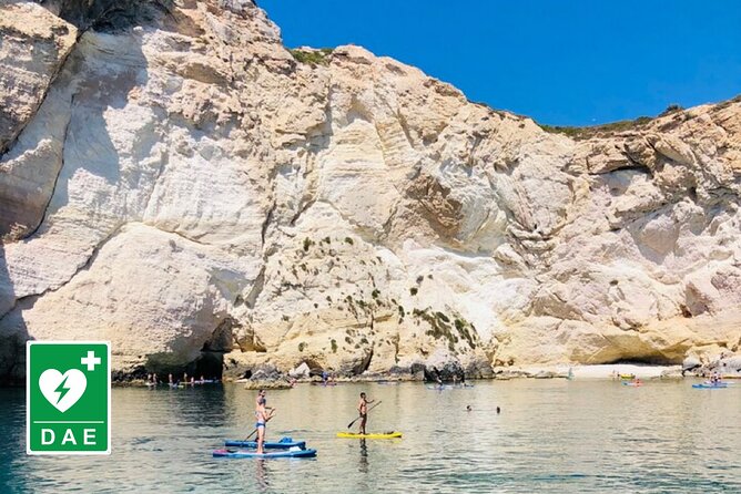 Catamaran tour stops bathing and snorkeling toast with prosecco - Backup stop near the tourist harbor and Poetto