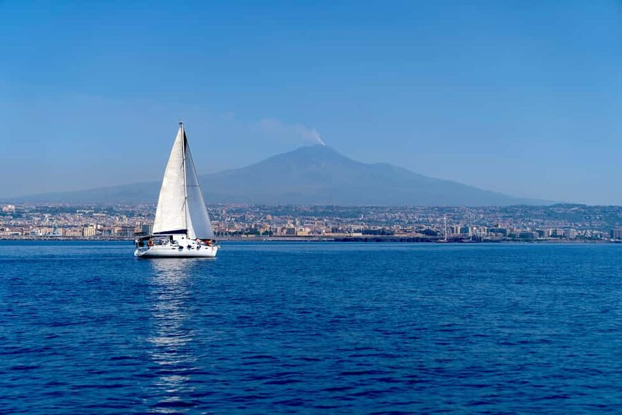 Catania: Cyclops Coast Cruise with Appetizer & Snorkeling - From Catania harbor to the volcanic shore