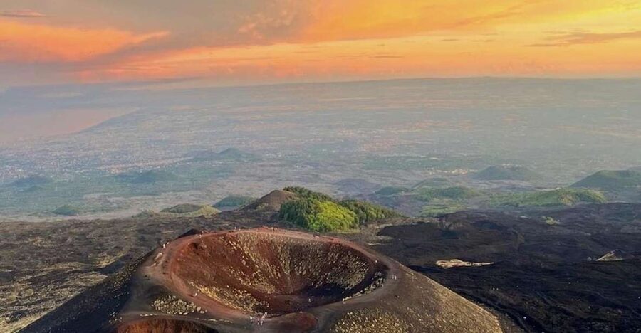 Catania: Etna Sunset Tour with Pickup and Drop-off - Leaving Catania in a small van