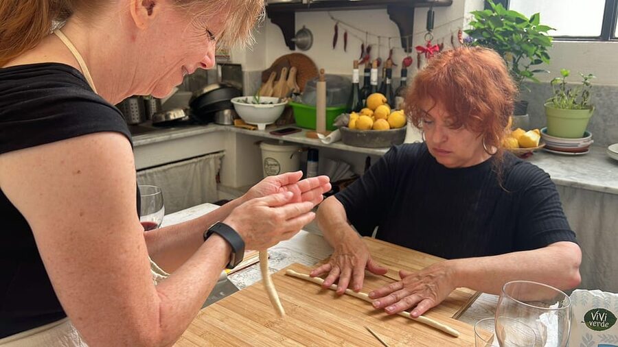 Catania: Pistachio Ravioli, Pasta Home Cooking Class w/ Wine - Shaping ravioli instead of watching from the sidelines