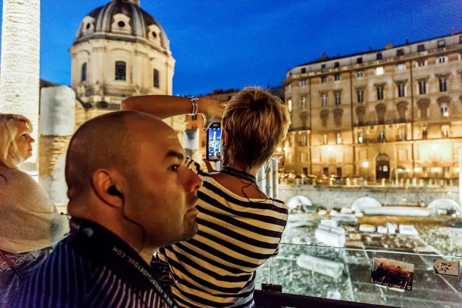Colosseum by Evening Guided Tour with Optional Arena Access - Roman Forum views from Via dei Fori Imperiali