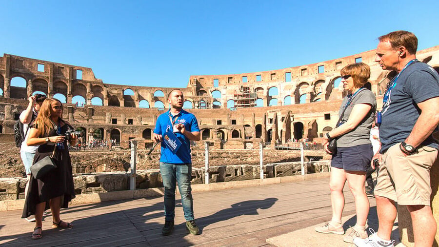 Colosseum with Arena Floor, Palatine Hill & Forum Tour - Climbing to the second tier