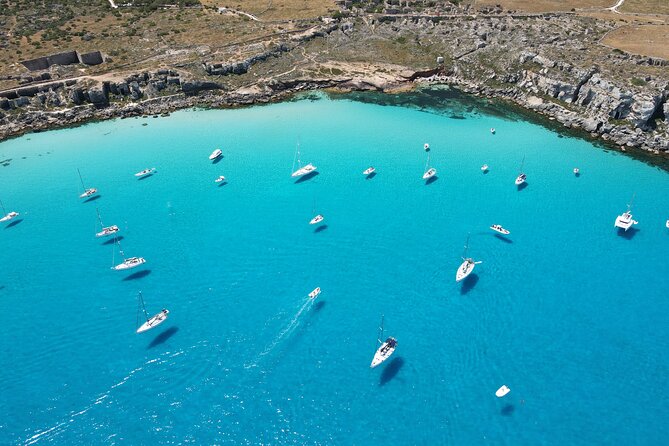 Favignana and Levanzo, Egadi islands tour by boat from Trapani - Cala Rossa, where the water takes center stage