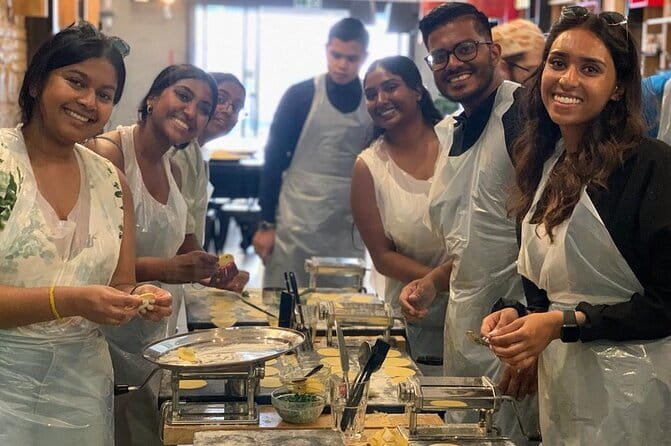 Florence: Cooking Class Pasta & Tiramisu Making Unlimited Wine - The pasta course: fettuccine and ravioli