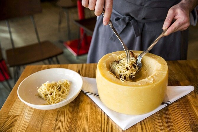 Florence: Flambé Cheese Wheel Truffle Pasta Class & Tiramisù - Tiramisù and the shape of dessert