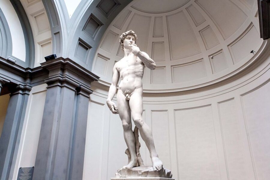 Florence: Michelangelo's David Priority Ticket & Audio App - Using the mobile audio app inside the gallery
