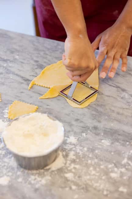Florence: Pasta Class with Wine, Limoncello and Dessert - The shared table, Tuscan wine, and limoncello