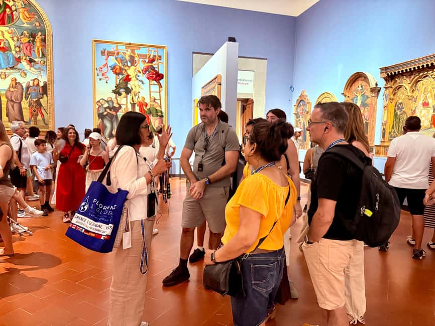 Florence: Uffizi & Accademia Small Group Walking Tour - Entering the Uffizi for Botticelli and Leonardo