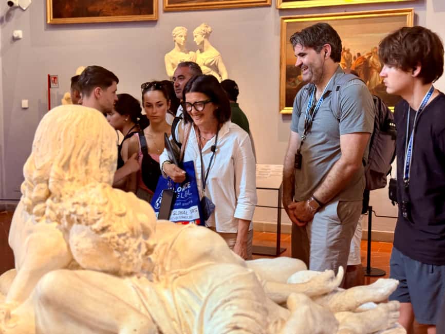 Florence: Uffizi & Accademia Small Group Walking Tour - At the Accademia with Michelangelo’s David