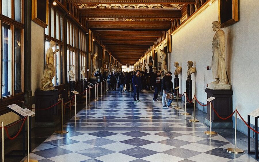 Florence: Uffizi Entry Ticket & Audio Guided Tour with Host - Titian, Caravaggio, Giotto, and the wider collection
