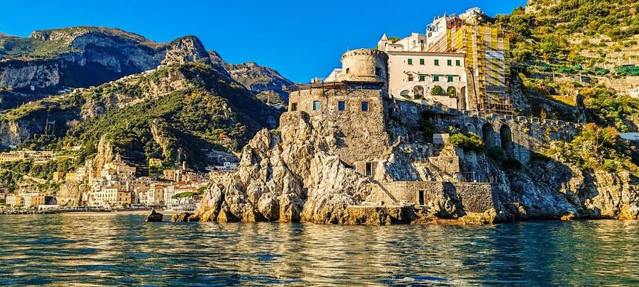 From Amalfi: Coast & Furore Fjord Boat Tour with Swim Break - The Furore Fjord viewpoint