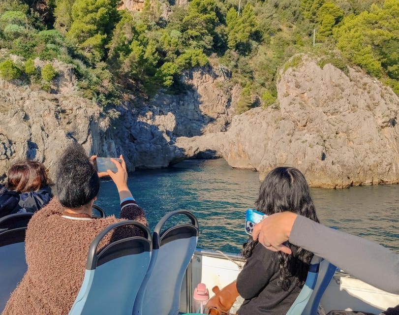 From Amalfi: Coast & Furore Fjord Boat Tour with Swim Break - Crew, commentary, and the mood on board