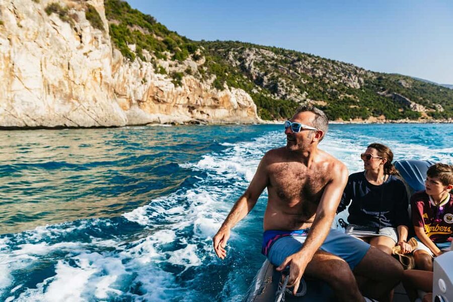 From Cala Gonone: Gulf of Orosei Dinghy Trip - Cala Luna, the first major beach stop