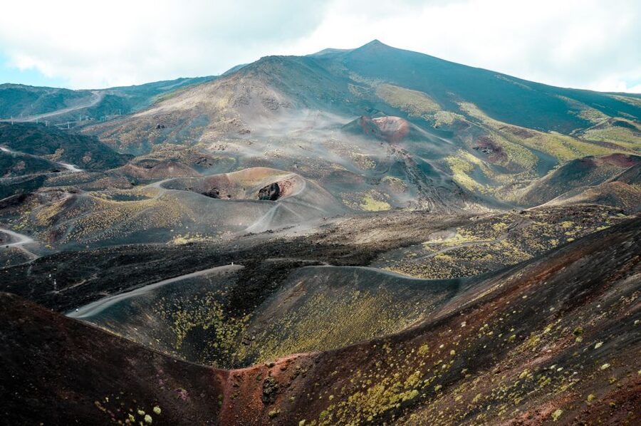 From Catania: Mount Etna Sunset Tour with Tasting and Cave - From Catania to the slopes of Etna
