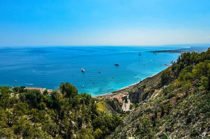 From Catania: Taormina, Savoca, & Castelmola Tour w/ Lunch - Castelmola above the coast
