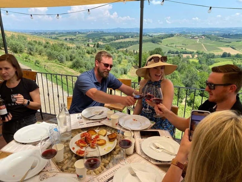 From Florence: Tuscany & San Gimignano Tour with 2 Tastings - The first winery: a polished introduction to Tuscan wine