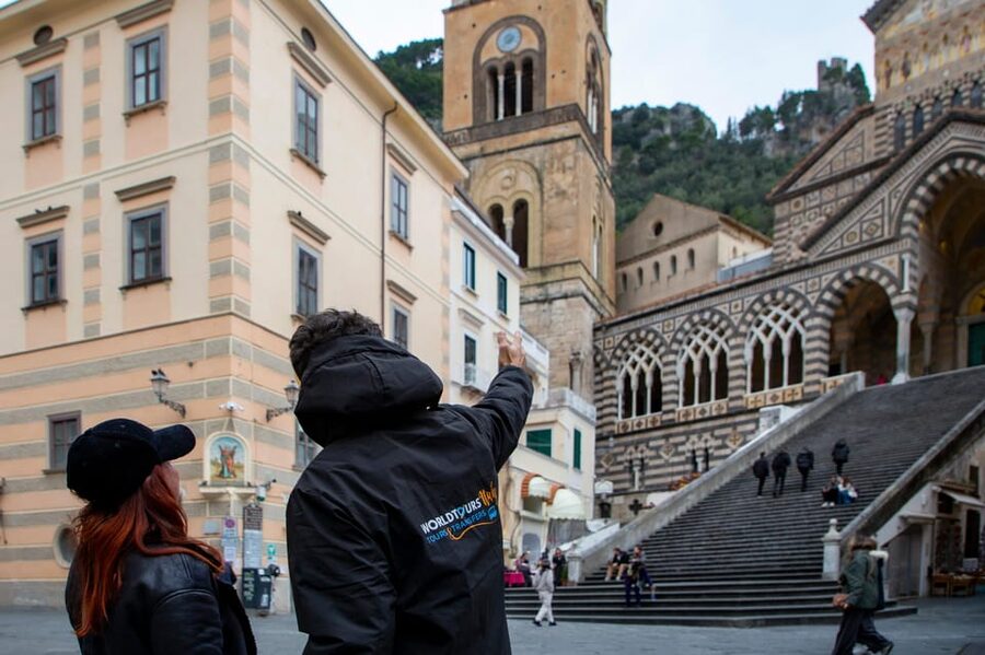 From Naples: Amalfi Coast Full-Day Trip - Positano appears from above