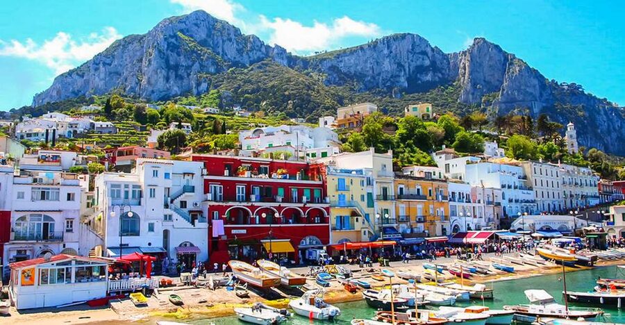 From Naples: Capri Guided Tour with Ferry Tickets & Minibus - The Piazzetta, Via Camerelle, and Capri town