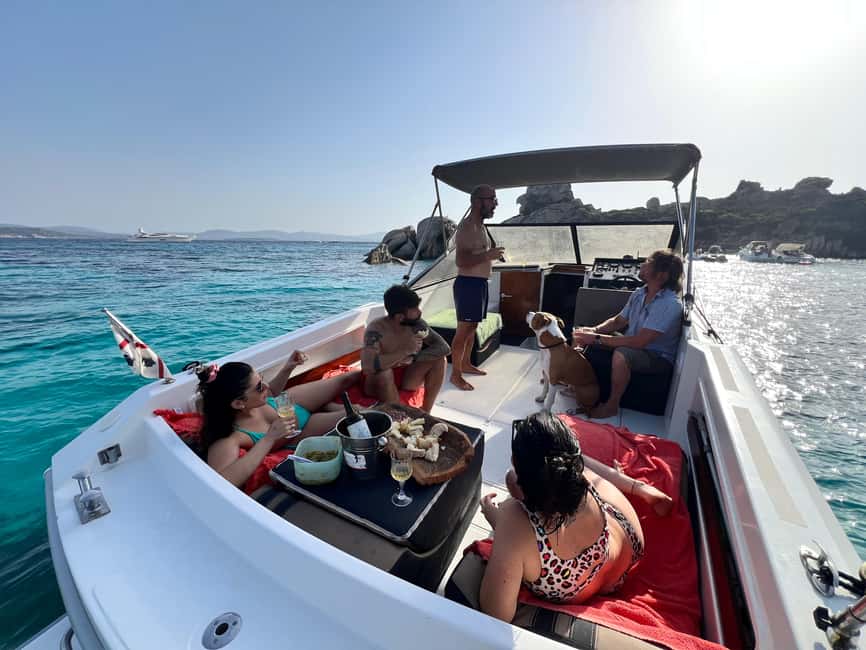 From Palau/La Maddalena: All inclusive Yacht Tour - Spargi: the first swim in Cala Soraya and Cala Granara