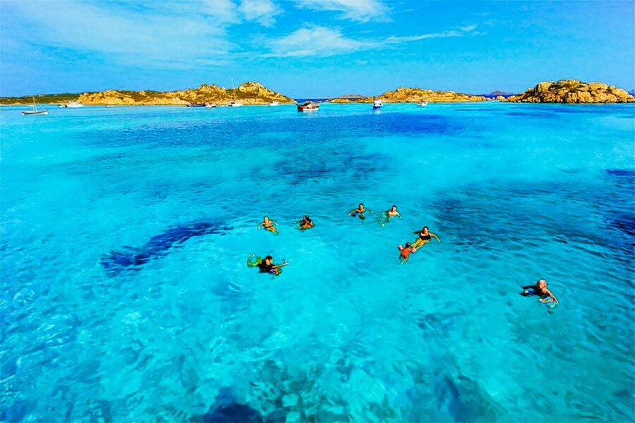 From Palau: La Maddalena Archipelago Day Tour by Boat - Pink Beach: a protected view, not a beach visit