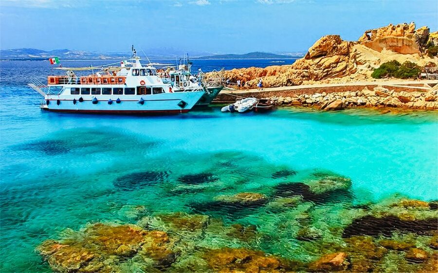 From Palau: La Maddalena Archipelago Day Tour by Boat - Santa Maria: clear water and a longer beach break