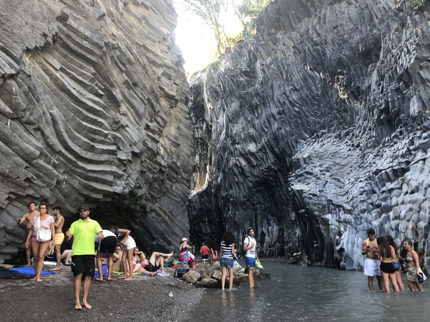 From Taormina: Full-Day Etna, Wine & Alcantara Canyons Tour - Guides, group size, and the feel of the day