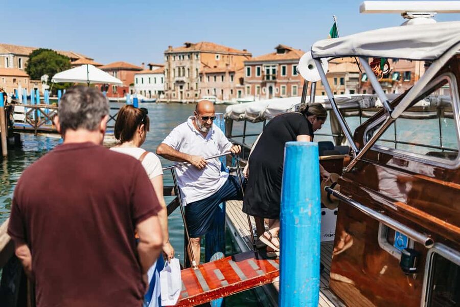 From Venice: Murano & Burano Guided Tour by Private Boat - Leaving Venice by boat