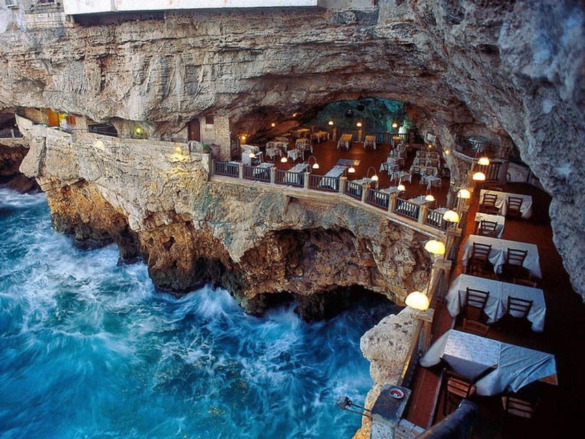 Itria Valley: Polignano, Ostuni, and Locorotondo, from Bari - Polignano a Mare: cliffs, caves, and the best first impression