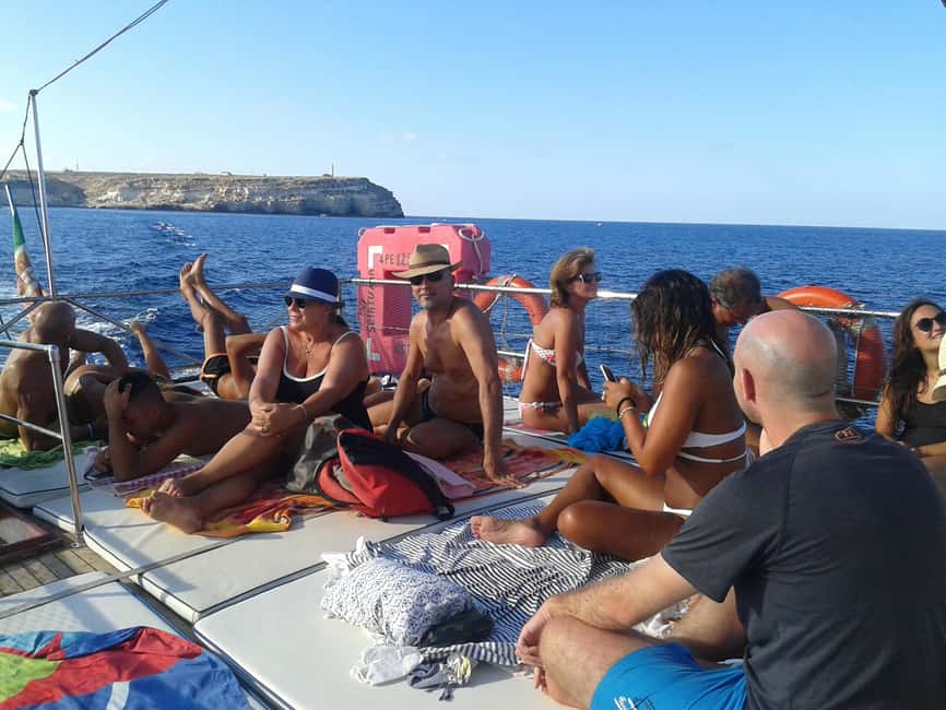 Lampedusa: Yacht excursion, swimming stops and typical lunch - The lunch is a real part of the experience