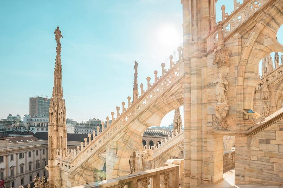 Milan Cathedral: Duomo Terraces Ticket (No Church Access) - The views over Milan and the distant Alps