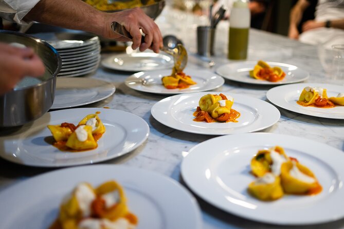 Milan Culinary Experience: Pasta & Gelato or Tiramisù Class - Making pasta above Milan’s central market