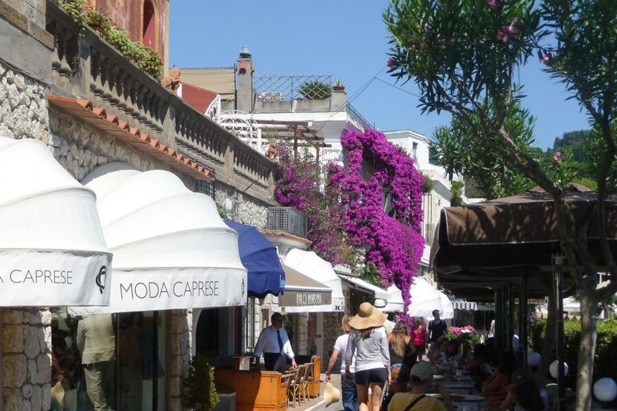 Naples: Day Trip to Pompeii and Capri - Capri’s funicular, Piazzetta, and lemon groves