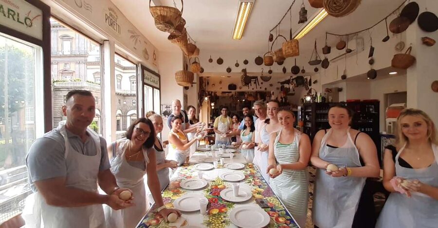 Naples: Neapolitan Pizza and Tiramisù Making Class - Making tiramisù before the pizza begins