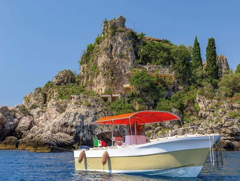 Naxos: Isola Bella, Blue Grotto, & Mazzarò Bay Boat Tour - Isola Bella and the 25-minute swim