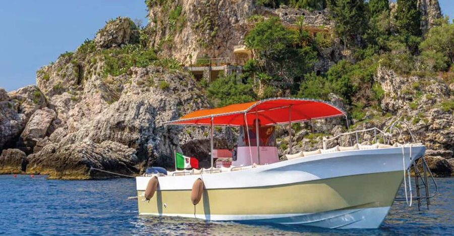 Naxos: Isola Bella, Blue Grotto, & Mazzarò Bay Boat Tour - The captains and the feel on board