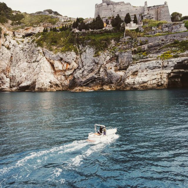 Portovenere: Isola Palmaria, Tino, and Tinetto Boat Tour - The Blue Cave and San Pietro Church from offshore