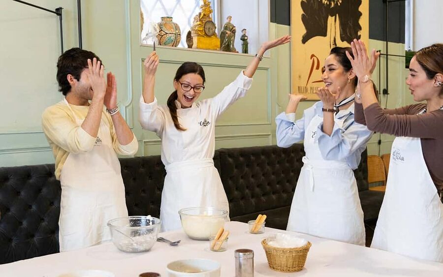 Rome: 3-in-1 Fettuccine, Ravioli, and Tiramisu Cooking Class - Rolling dough for fettuccine and ravioli