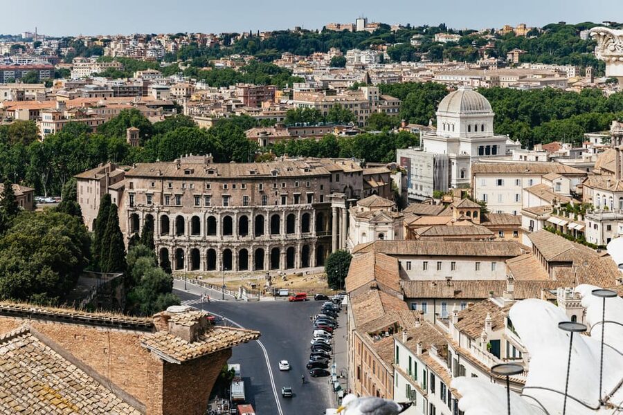 Rome: Altar of the Fatherland Elevator and Museum Tickets - What you see from the Panoramic Terrace
