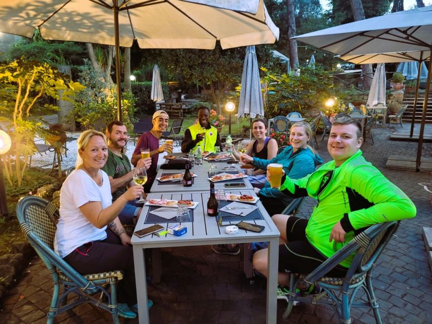 Rome: Appian Way & Catacomb Sunset E-bike Tour with Aperitif - Caffarella Park and the open-air snack stop